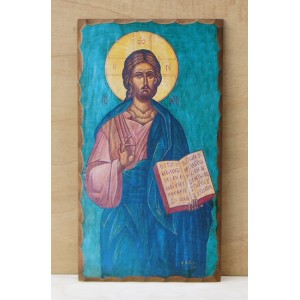 Αγιογραφία σε ξύλo - Χριστός