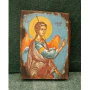 Αγιογραφία σε κορμό ξύλου - Αρχάγγελος Μιχαήλ