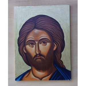 Αγιογραφία σε ξύλο - Κεφαλή Χριστού