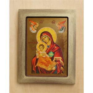 Αγιογραφία σε σκαφτό ξύλο - "Η Θεραπεύουσα"