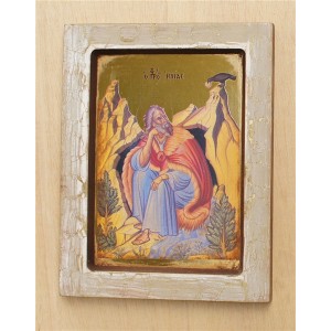 Αγιογραφία σε σκαφτό ξύλο - "ο Προφήτης Ηλίας"