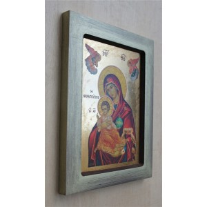 Αγιογραφία σε σκαφτό ξύλο - "Η Θεραπεύουσα"