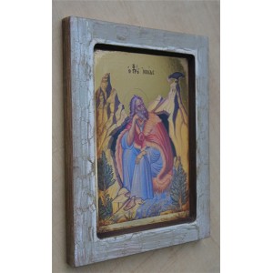 Αγιογραφία σε σκαφτό ξύλο - "ο Προφήτης Ηλίας"