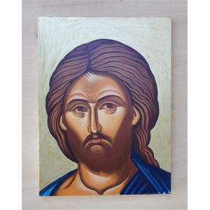 Αγιογραφία σε ξύλο - Κεφαλή Χριστού