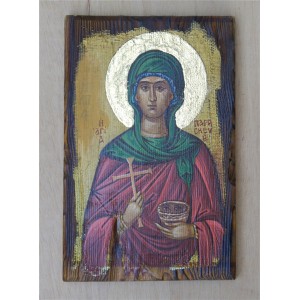 Αγιογραφία σε ξύλο - " αγία Παρασκευή"