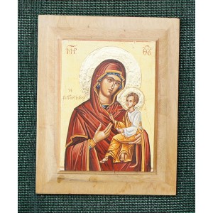 Αγιογραφία σε παλιό ξύλινο ταμπλά 