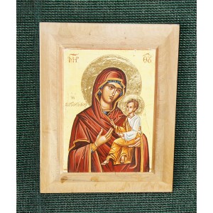 Αγιογραφία σε παλιό ξύλινο ταμπλά 