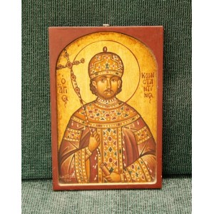 Αγιογραφία σε ξύλο - " Ο άγιος Κωνσταντίνος"