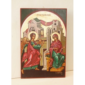 Αγιογραφία σε ξύλο - Ευαγγελισμός