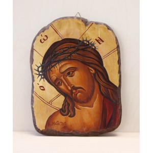Αγιογραφία σε φυσικό ξύλο - Χριστός