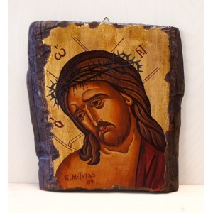 Αγιογραφία σε φυσικό ξύλο - "'Ακρα Ταπείνωσις"
