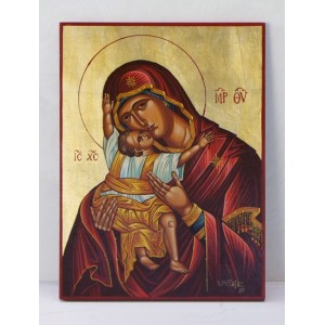 Αγιογραφία σε ξύλο - Παναγία η βρεφοκρατούσα