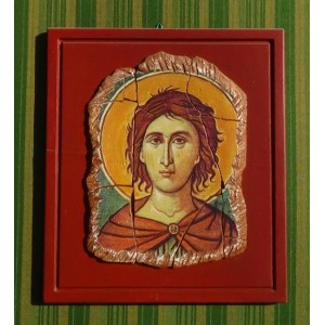 Αγιογραφία χειροποίητη με τεχνική "φρέσκο" - "'Αγιος Τρύφωνας"
