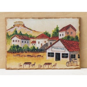 Ξύλινο καδράκι - "Παλαιά Αθήνα" Α3