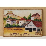 Ξύλινο καδράκι - "Παλαιά Αθήνα" Α4