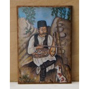 Ξύλινο Καδράκι - "Λημνιός Κεχαγιάς" A4