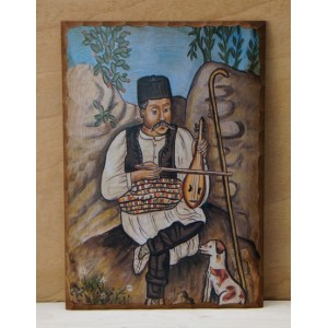 Ξύλινο Καδράκι - "Λημνιός Κεχαγιάς" A4