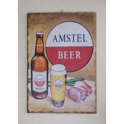 Ξύλινο Καδράκι Αmstel A4