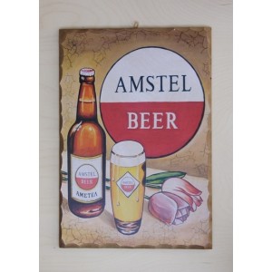 Ξύλινο Καδράκι Αmstel A4