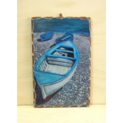 Ξύλινο Καδράκι - Θαλασσινό θέμα A4