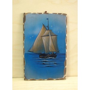 Ξύλινο Καδράκι - Θαλασσινό θέμα A4