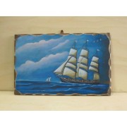 Ξύλινο Καδράκι - Θαλασσινό θέμα A4