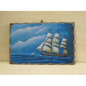 Ξύλινο Καδράκι - Θαλασσινό θέμα A4