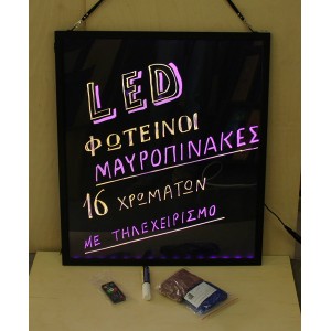 ΦΩΤΙΖΟΜΕΝΟ ΠΙΝΑΚΑΣ LED με Τηλεχειριστήριο 