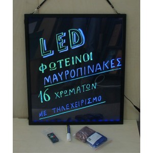ΦΩΤΙΖΟΜΕΝΟ ΠΙΝΑΚΑΣ LED με Τηλεχειριστήριο 