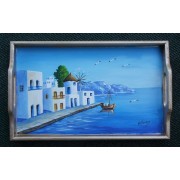 Ζωγραφική σε ξύλινο δίσκο