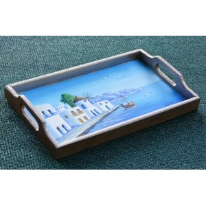 Ζωγραφική σε ξύλινο δίσκο