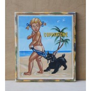 Ζωγραφική σε ξύλο - Παλιά διαφήμιση