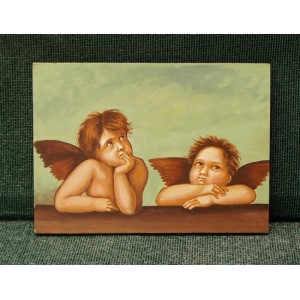 Ζωγραφική σε ξύλο - Θέμα "Αγγελοι"