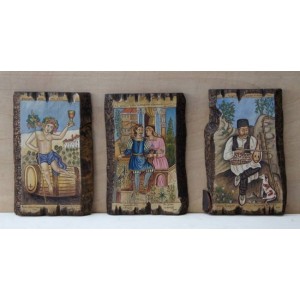 Ζωγραφική σε κορμούς - 3 τεμάχια